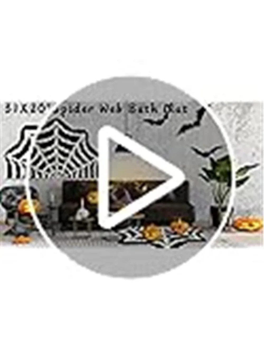 Spider Web Bath Mat Rug,31x20 Inch Halloween Bathing Mat Non-Slip